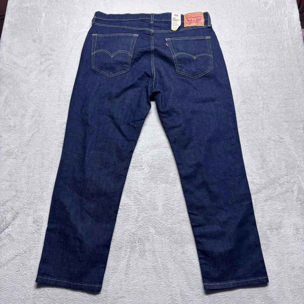 NWT Levis 541 Athletic Taper Jeans Mens 36x30 Dark Wash Blue Stretch Denim